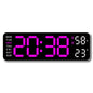 9 Inch Large Digital Wall Clock USB Powered TEMP Humidity Week Auto Dimmer DST Table Clock 12/24H Electronic LED Alarm Clock